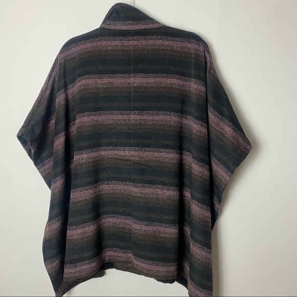 Cupcakes & Cashmere Stevie Wool Blend Zip Up Blanket Coat Jacket Cape Size Small - Picture 6 of 10